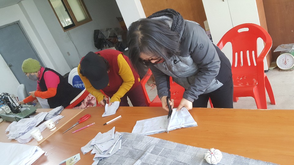 거점캠프 면 마스크 만들기