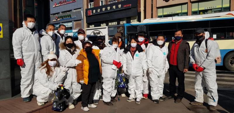 코로나 19 예방 방역봉사(재난재해안심봉사단)